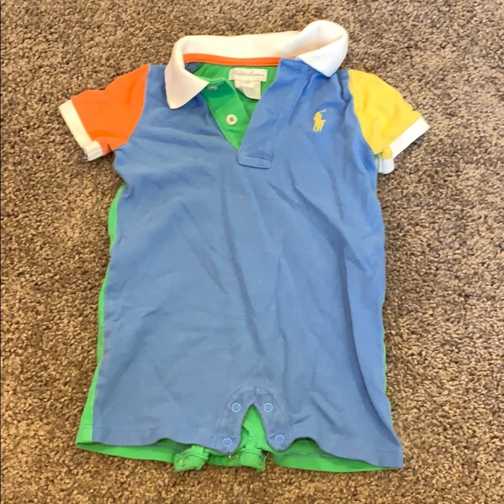 12m Ralph Lauren colorblock shortall